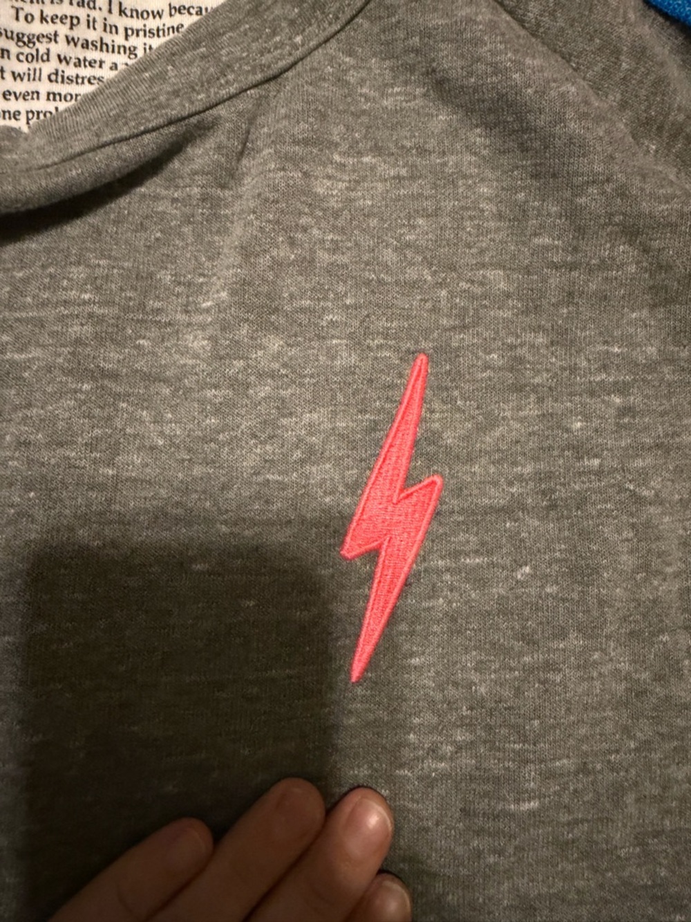Aviator Nation Gray Cropped Sweatshirt with Five Stripe - Picture 5 of 9